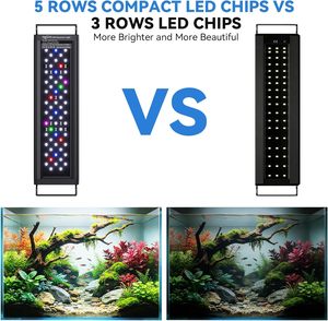 Lumière d'<span class=keywords><strong>aquarium</strong></span> Seaoura SR-616Pro Nano LED 10W pour réservoir de 12 à 18 pouces, 60 LED, spectre complet, minuterie, lumière pour <span class=keywords><strong>aquarium</strong></span> - Product Image 5