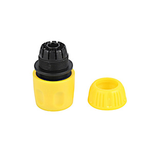 Connecteur de tuyau d'eau en plastique Huabangshi 12 mm ABS, connecteur rapide pour accessoire de pistolet à eau de lavage auto, jaune - Product Image 1