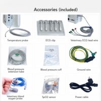 Moniteur patient vétérinaire multiparamètres Olivevet, écran tactile, portable, pour animaux, ECG, signes vitaux