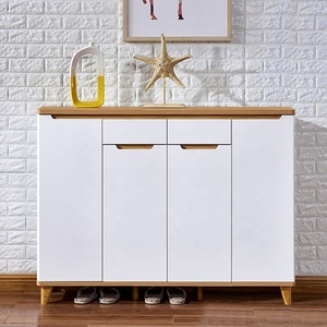 Modern Gold Metal Foot White <strong>6</strong> <strong>Drawers</strong> Double Handleless Storage Dresser Cabinet Vanity - Product Image 5