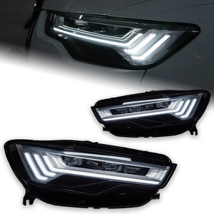 Conjunto de Faros Delanteros LED Bi-Beam de Cinco Barras para Audi A6L C7 (2012-2018), Diseño Especial, Actualización de Lente, 6000k, Luz Dinámica, Nuevo - Product Image 1