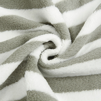 Offre Spéciale : Ensemble de Serviettes de Bain en Microfibre Corail Rayées pour Femme (70*140cm + 35*75cm) – Séchage Rapide