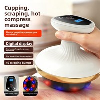 Appareil de massage électrique universel pour le corps entier, brosse de massage des méridiens, masseur domestique, brosse de massage sans gluten, dispositif de ventouses avec fonction chauffante