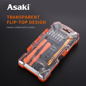 Kit di Riparazione per Telefoni Cellulari Asaki <span class=keywords><strong>Tools</strong></span> 17 Pezzi in Metallo con Custodia Rigida - Product Image 5