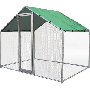 X 2M Walk in Run for Poultry Dog Rabbit Backyard Hen Walk-in Pen Enclosure Cage Wholesale Outdoor Chicken Run 3M Pet House