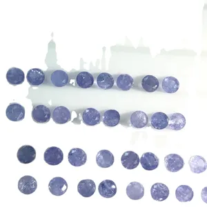 Beautiful blue no heat Natural tanzanite rounded cut 1.0 ~ 3.0 mm loose tanzanite gemstone in cheap price