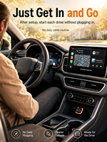 Adaptateur universel sans fil 2 en 1 CarPlay Android Auto, convertisseur d'écran intelligent, adaptateur USB-C sans fil pour voiture, CarPlay ou Android Auto