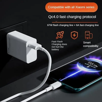 Adaptador de Corriente de Carga Rápida de 120W EU/US, 67W 33W con Cable Tipo C de 6A para Xiaomi, Precio de Fábrica