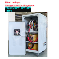 Régulateur de tension automatique AVR à servomoteur à très basse tension d'entrée, stabilisateur de tension d'entrée 70V/80V/90V/100V/120V~250V, sortie 220V/110V