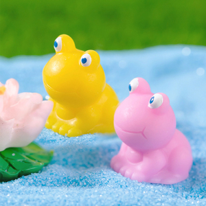 Figurines de grenouilles colorées en résine, miniatures, breloques animales, ornements pour décorations de paysage, accessoires de bricolage - Product Image 4