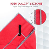 Serviette de sport en microfibre tissée unie, séchage rapide, super absorbante, respirante et écologique pour le camping, la course et la randonnée