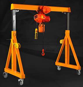 Kran <span class=keywords><strong>Gantry</strong></span> Portabel Balok Tunggal Kecil dengan Kontrol Jarak Jauh, Kecepatan Tunggal atau Ganda, untuk Penggunaan Luar Ruangan atau Dalam Ruangan - Product Image 2
