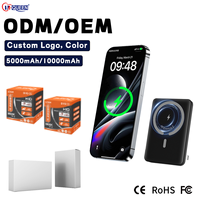 Batería Externa Mini Personalizable con Carga Inalámbrica Magnética, 5000mAh/10000mAh, con Soporte para Teléfono