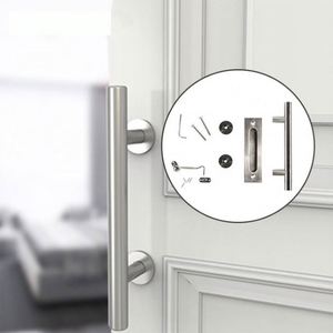 Poignée de porte coulissante longue en acier au carbone noir WEKIS, style moderne, pour entrepôt et atelier - Product Image 3