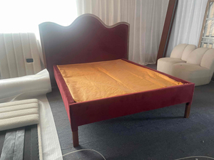 Bắc Âu Đồ Nội Thất Bọc Thiết Kế Nhung Vải Vua Kích Thước Nội Thất Phòng Ngủ Đôi Sang Trọng Giường Hiện Đại Anh Thiết Kế Giường - Product Image 4