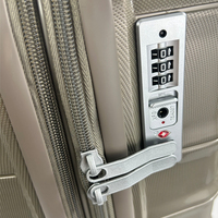 Vente en gros Logo rigide Valise à bagages à roulettes Ensembles de bagages de cabine légers en PP avec doublure en polyester
