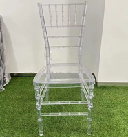 Chaise Napoléon en acrylique transparent en cristal PC empilable durable en gros pour les événements de mariage