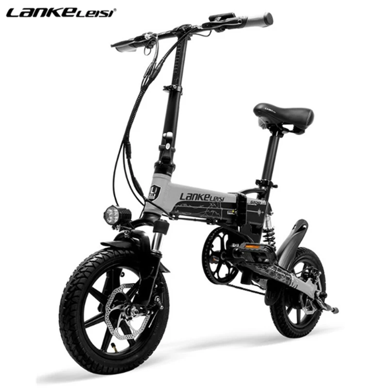 LANKELEISI G10014インチミニ電動自転車36v8.7ah400wリチウム電池
