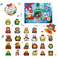 Noël compte à rebours canard calendrier de l'avent Mini vinyle dessin animé Figurine jouet pour enfants PVC matériel aveugle boîte unisexe fabriqué en chine
