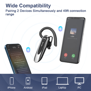 Vente en gros de <span class=keywords><strong>la</strong></span> <span class=keywords><strong>puce</strong></span> QCC3020, casque sans fil 5.0, écouteur mono professionnel, casque Bluetooth avec micro, réduction de bruit - Product Image 5