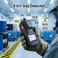 Gadgets pour maison intelligente Analyseur de gaz 4 en 1 CO O2 H2S EX Meter Air Quality Monitor Indoor Detector