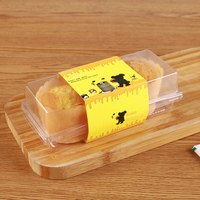 Boîte à gâteau rectangulaire en plastique de haute qualité pour la vente en gros, boîte à pain pour la cuisson, boîte alimentaire jetable pour desserts