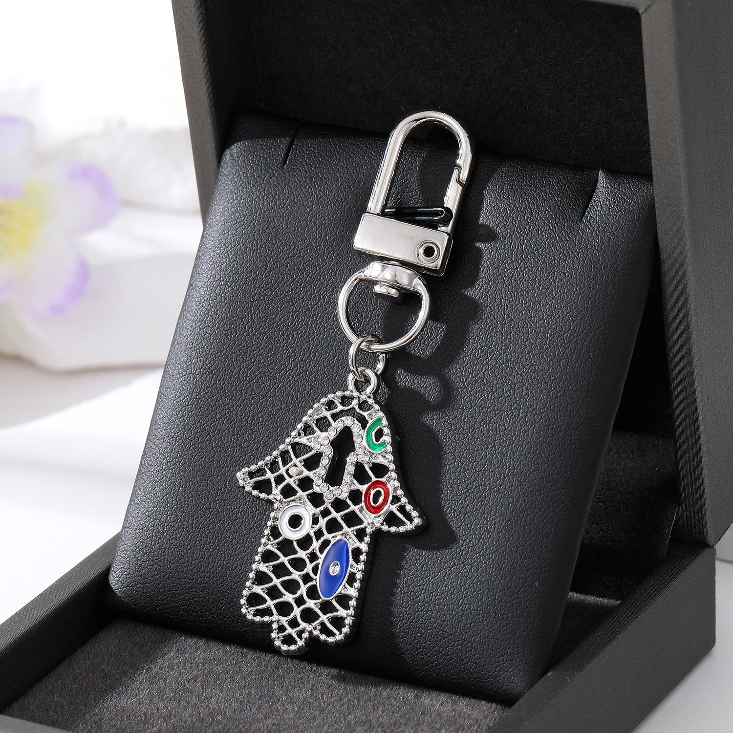 Malla plateada color hueco redondo Palma