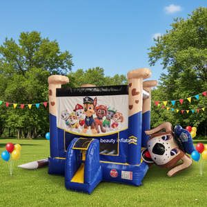 Château gonflable à thème <span class=keywords><strong>Pat</strong></span>'<span class=keywords><strong>Patrouille</strong></span> pour garçons, trampoline gonflable, taille et couleur personnalisables, capacité de 12 personnes pour les fêtes - Product Image 2