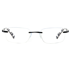 Lunettes <span class=keywords><strong>de</strong></span> lecture sans monture en métal rectangulaires anti-lumière bleue pour hommes, vente en gros d'usine, sur mesure, pour <span class=keywords><strong>presbytie</strong></span> 1.75 3.25 - Product Image 2