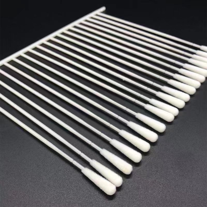 Фабричный одноразовый стерильный образец, тест на сбор, нейлоновый Флокированный носовой ватный тампон для горла