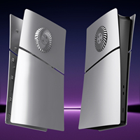 Plaque frontale argentée pour PS5 Slim avec aérations de refroidissement, accessoires de console, couvercle anti-poussière latéral pour Playstation5 édition numérique
