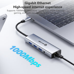 SYONG Hub <span class=keywords><strong>USB</strong></span>-C 10 en 1, Estación de Conexión para Dell, <span class=keywords><strong>HP</strong></span>, Lenovo, Mac, Ethernet de 1000 Mbps, HDMI 4K, <span class=keywords><strong>USB</strong></span> 3.0 *3, Hub PD de 100 W, SD, TF, Audio - Product Image 4