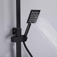 Ensemble de robinets muraux en acier inoxydable chromé pour salle de bain, avec douches pluie et jets cascade – Vente en gros
