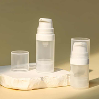 Flacon pompe 30ml 50ml en PP, flacon vide pour lotion, couleur personnalisée, série de soins de la peau, flacon pompe sans air en plastique pour cosmétiques