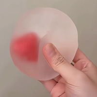 Balle anti-stress créative transdermique de 6 cm, moulable, élégante, souple, texture peau de crème glacée, faite à la main, Jamipeti transparente