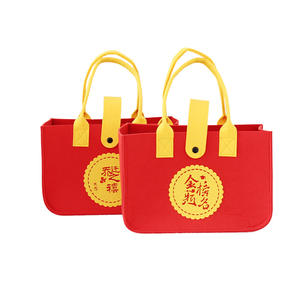 ODM 工厂价奢华时尚新设计耐用定制徽标可爱休闲手提包两肩带环保毛毡开口式 - Product Image 5