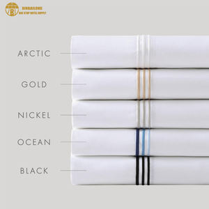 Prêt à expédier 100% coton taie d'oreiller broderie luxe hôtel lin king size taie d'oreiller housse <span class=keywords><strong>de</strong></span> coussin - Product Image 5