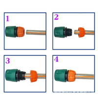 Joint de réparation de tuyaux souples de jardin Adaptateur de connecteurs de tuyau de 1/2 pouces Connecteur rapide de tuyau en plastique