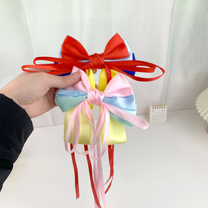 Nouveaux produits, pinces à cheveux en tissu blanc <span class=keywords><strong>neige</strong></span>, jolies attaches pour enfants, nœuds coréens, accessoires de cheveux décontractés et élégants de haute qualité pour enfants - Product Image 5