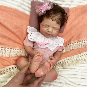 Bambola Reborn in Silicone Platino per Bambini, Regalo Neonato, con Capelli Intrecciati Artigianali, Maschio e Femmina, Pascale 20 pollici, per il Comfort - Product Image 4