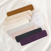PandaSew Pochette de rangement pour stylos en microfibre avec logo personnalisé, étui de protection pour crayons, support pour gadgets, pochette à bijoux