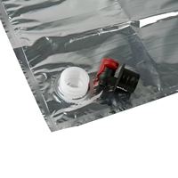 Distributeur de bavette en feuille d'aluminium 3L 5L 10L 20L personnalisé Sacs aseptiques Vanne papillon pour le stockage de la bière, du café scellé à chaud