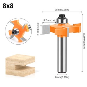 <span class=keywords><strong>Fresa</strong></span> per Scanalature in Legno <span class=keywords><strong>con</strong></span> Gambo da 8mm, 4 Denti in Carburo, <span class=keywords><strong>con</strong></span> Cuscinetto per Rifinitura e Incisione del Legno - Product Image 5