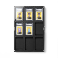 9 fentes mur magnétique acrylique fibre de carbone Psa Football Trading Graded Card Storage Box Holder Protective Foam Insert
