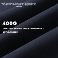 Sweat-shirt à capuche en coton épais 400G pour homme ; Style décontracté automne/hiver, coupe ample, épaules tombantes, extra-épais