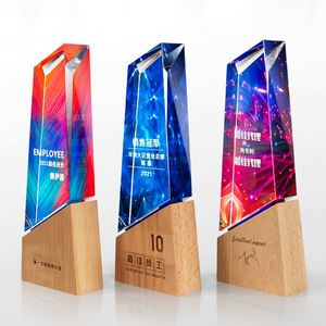 Trofeo de cristal hecho a medida creativo, trofeo de madera Reunión Anual equipo de gama alta marca autorizada ventas personalizadas campeón medalla/ - Product Image 5