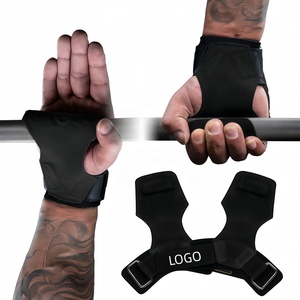 Attelles de poignet réglables en néoprène respirant avec fermeture auto-agrippante pour la gymnastique, le cross-training et l'haltérophilie – Poignées unisexes - Product Image 1