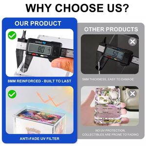 กล่องโชว์การ์ดโปเกมอน 100% เป็นมิตรกับสิ่งแวดล้อม ทนทานต่อรังสียูวี 151 UPC 6 มม. ใส ขนาดเล็ก สำหรับกล่องบูสเตอร์ Elite Trainer Box (ETB) - Product Image 6