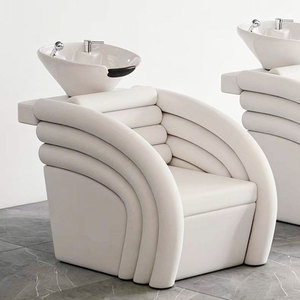 Fauteuil de lavage semi-inclinable moderne pour salon de coiffure, chaise de lavage hydraulique pour barbier et salon de beauté - Product Image 4