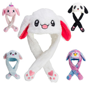 Airbag Oreilles de Lapin Chapeau Lumineux et Tremblant Filles Filet Rouge Cadeau <span class=keywords><strong>pour</strong></span> Scène Décontractée - Product Image 1